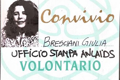 Convivio: badge Ufficio Stampa, Milano, 1994