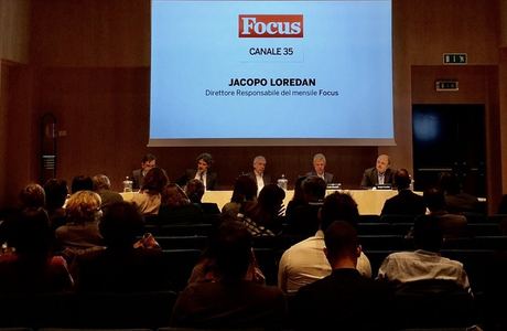 Focus: presentazione passaggio del canale a Mediaset, Palazzo Mondadori, Segrate, 2018