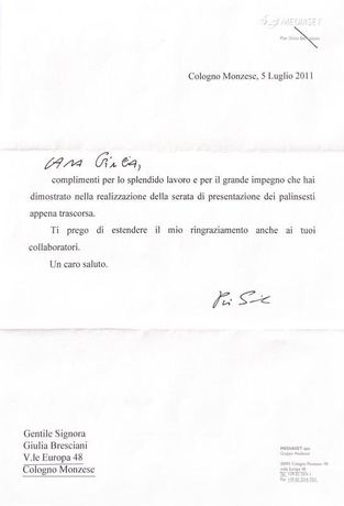 Pier Silvio Berlusconi, lettera post palinsesti 2011, Cologno Monzese