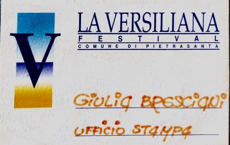 La Versiliana Festival: badge Ufficio Stampa, 1991